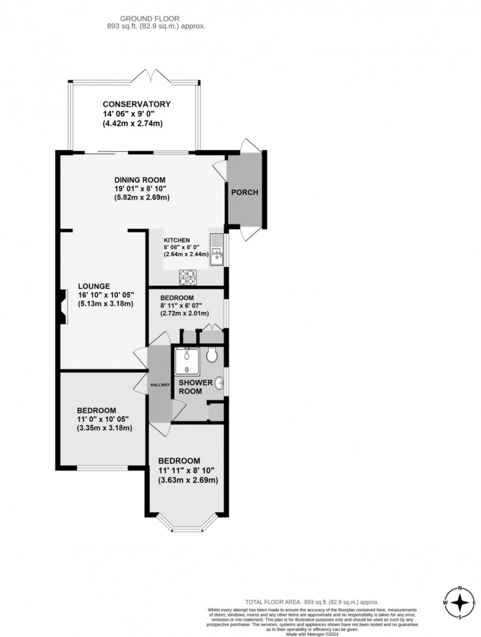 Floorplan for Chalk Pit Avenue, Orpington