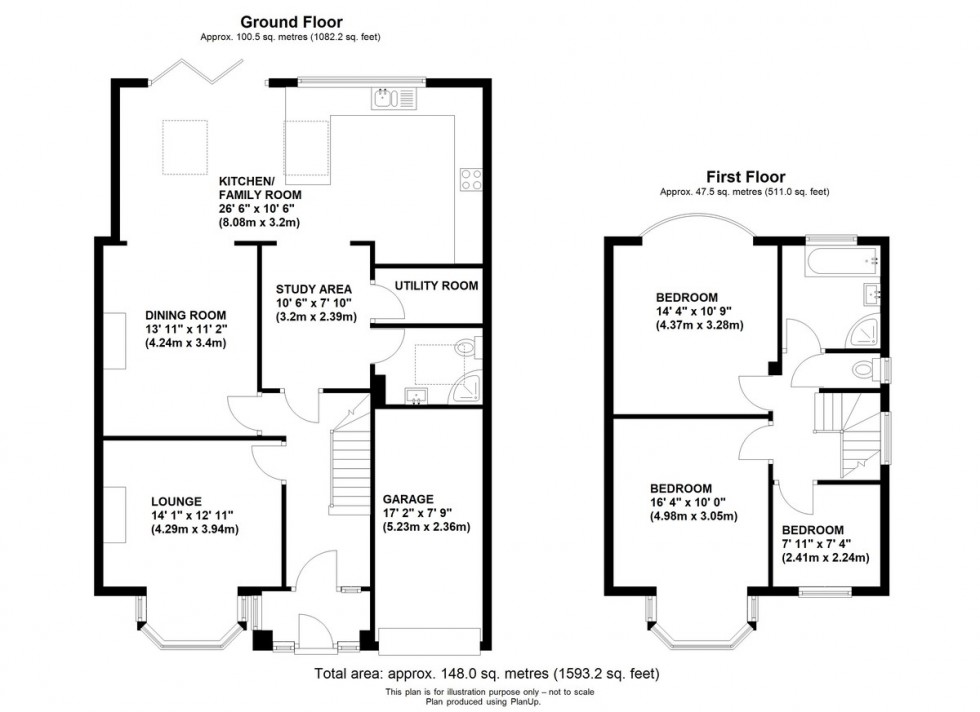 Floorplan for Spur Road, Orpington