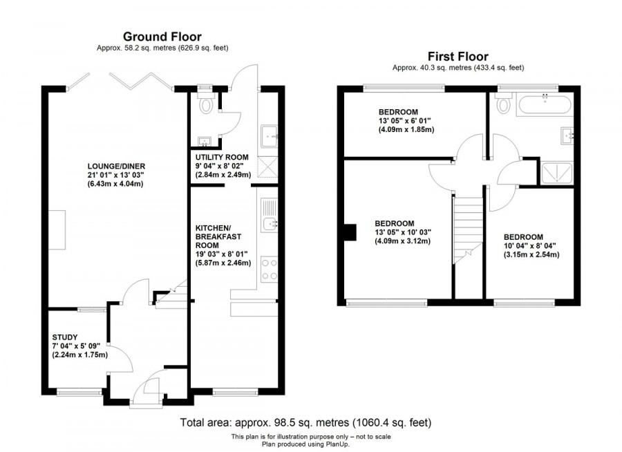 Floorplans For Mungo Park Way, Orpington