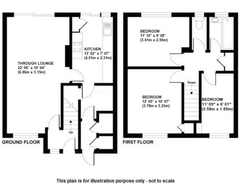 Floorplan for Rye Crescent, Orpington