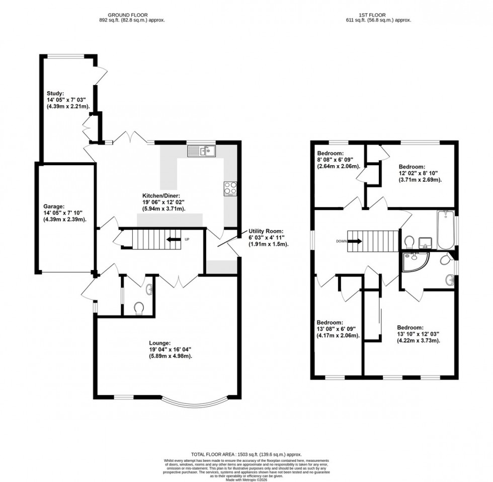 Floorplan for Hawfield Bank, Orpington