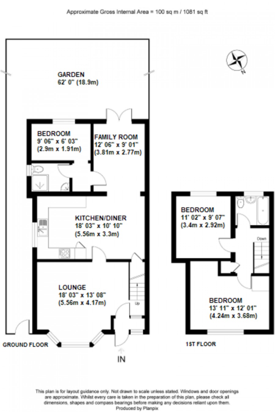 Floorplans For Elizabeth Way, Orpington