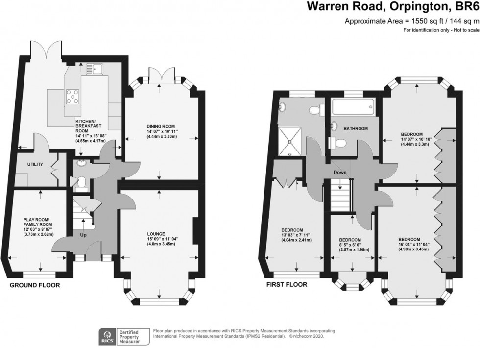 Floorplan for Warren Road, Orpington