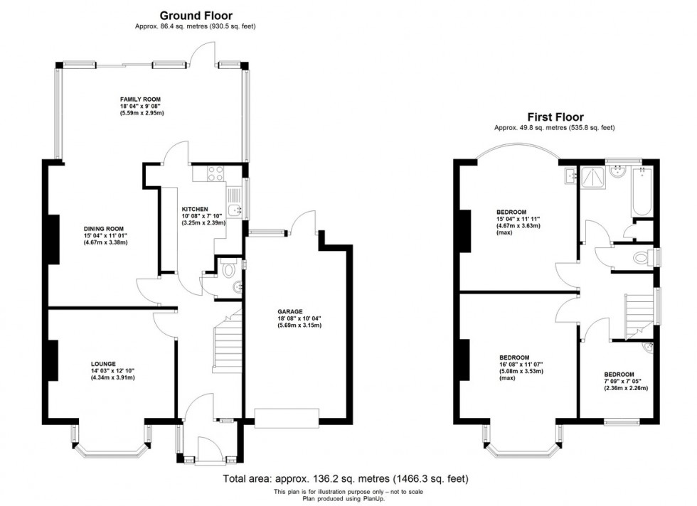 Floorplan for Spur Road, Orpington