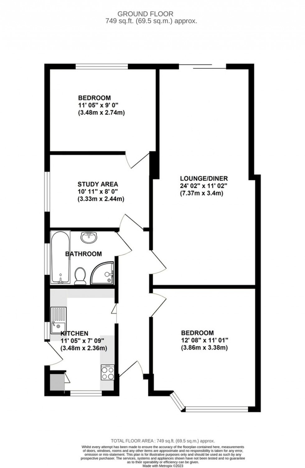 Floorplan for Somerden Road, Orpington