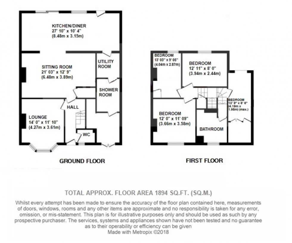 Floorplan for Derry Downs, Orpington