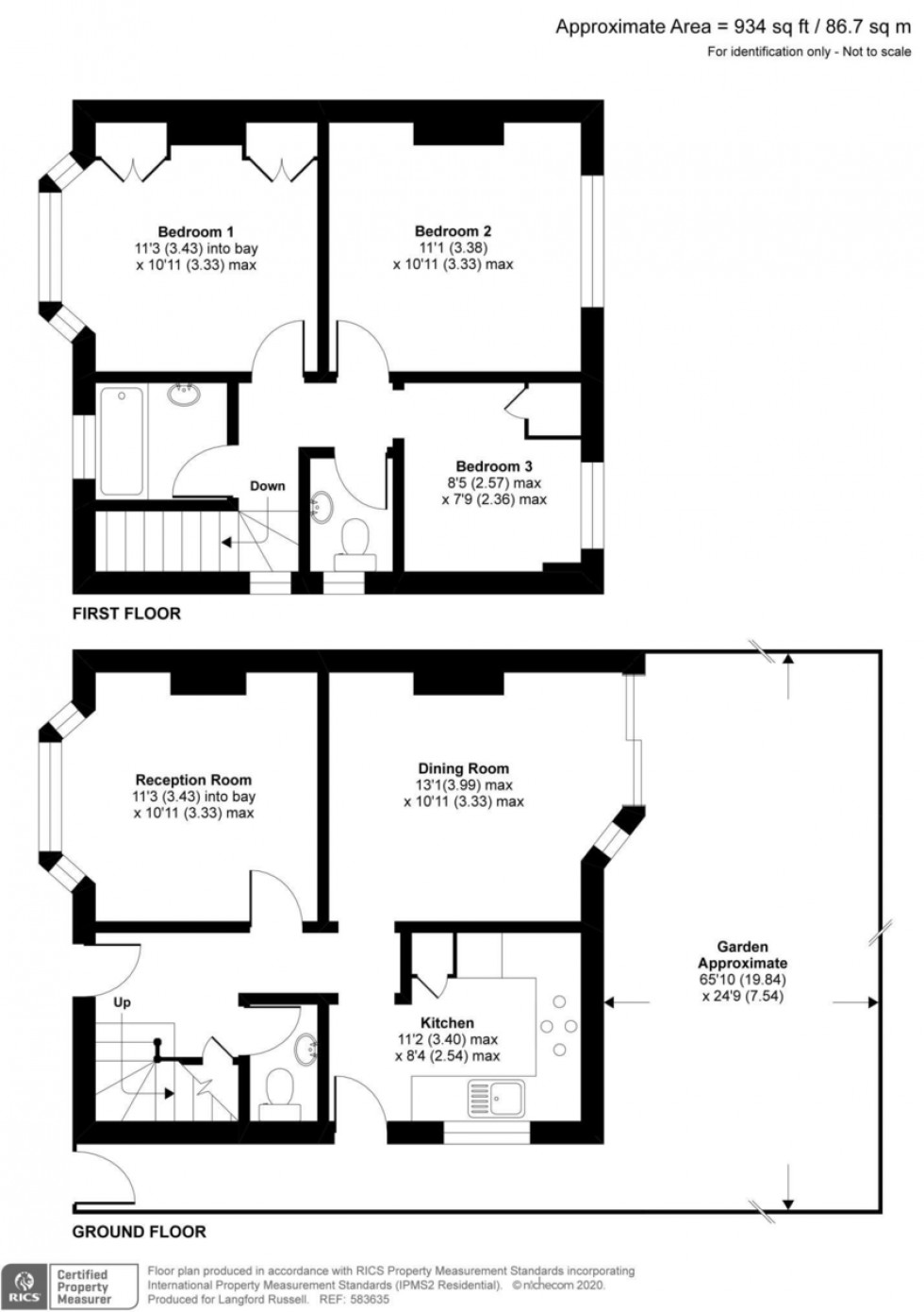 Floorplan for Chalk Pit Avenue, Orpington