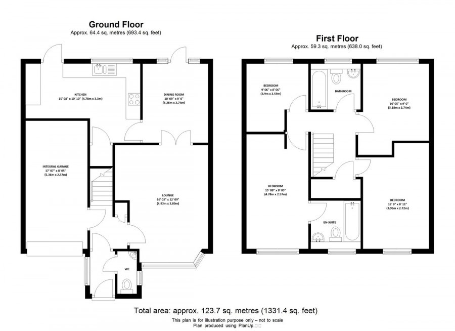 Floorplans For Burlington Close, Orpington