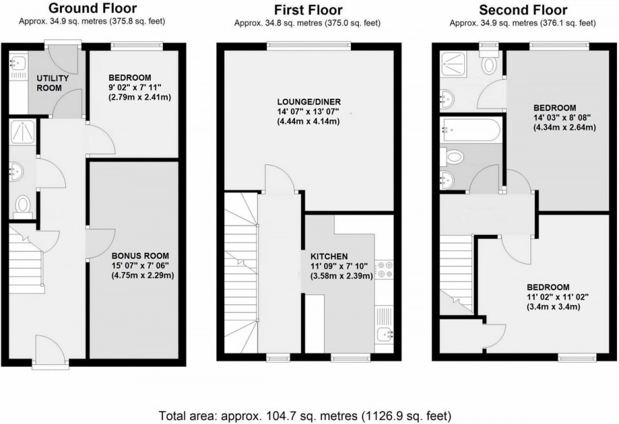 Floorplans For Porthallow Close, Orpington