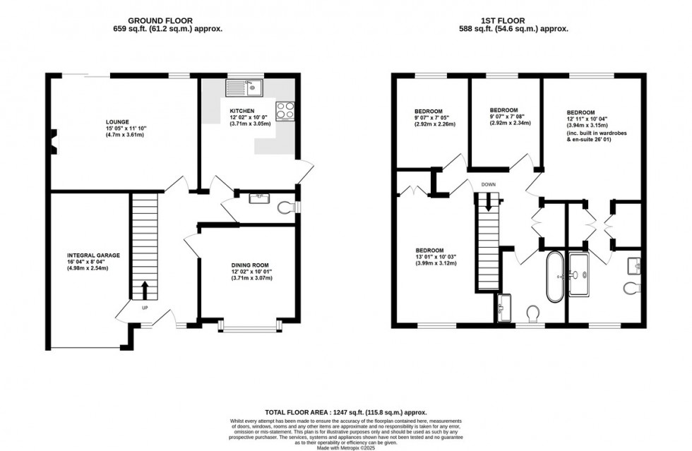 Floorplan for Glastonbury Close, Orpington