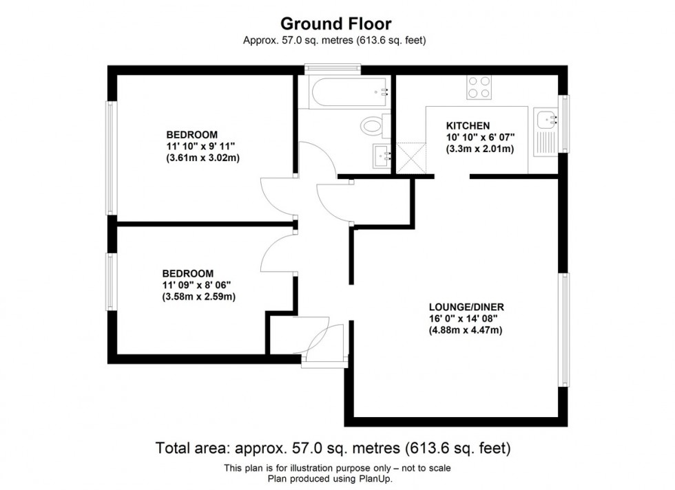 Floorplan for Glendower Crescent, Orpington