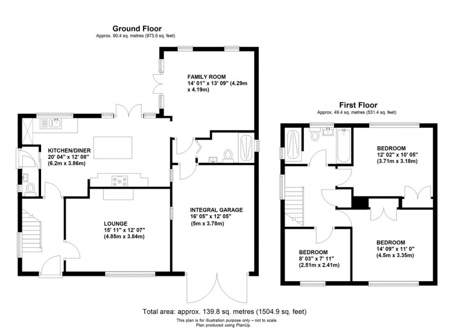 Floorplans For Vale Close, Orpington