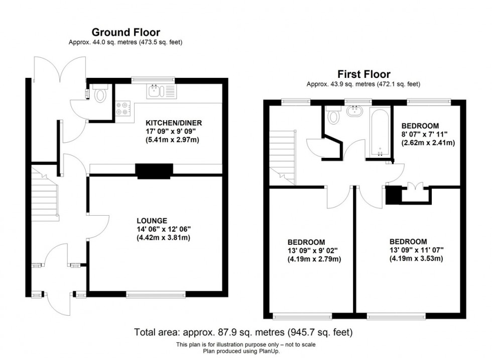 Floorplan for Whippendell Way, Orpington