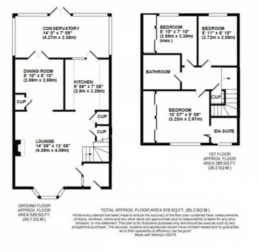 Floorplans For Gardiner Close, Orpington