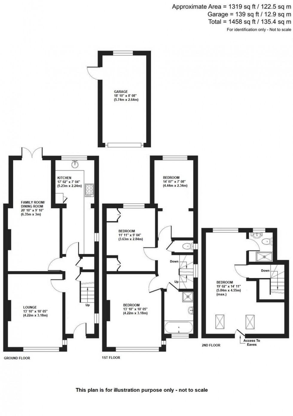 Floorplan for Bassetts Way, Farnborough