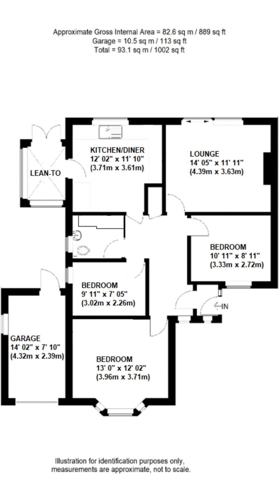 Floorplan for Curzon Close, Orpington