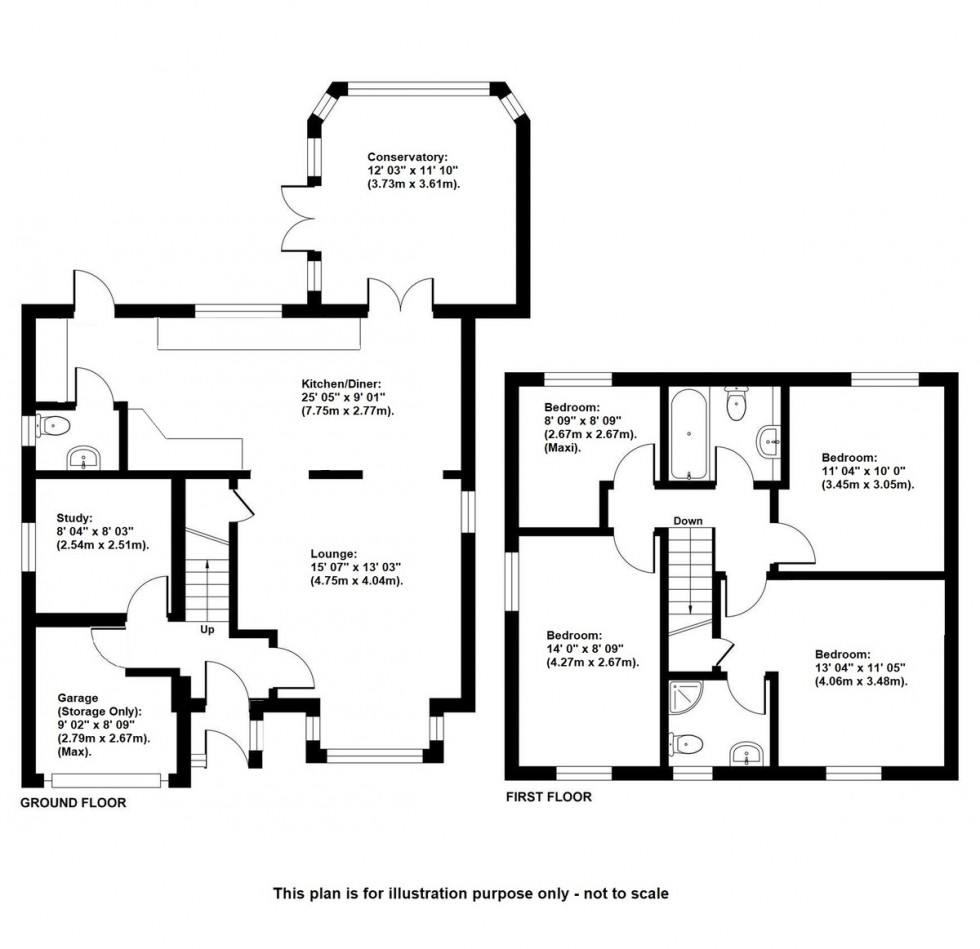 Floorplan for Holywell Close, Orpington