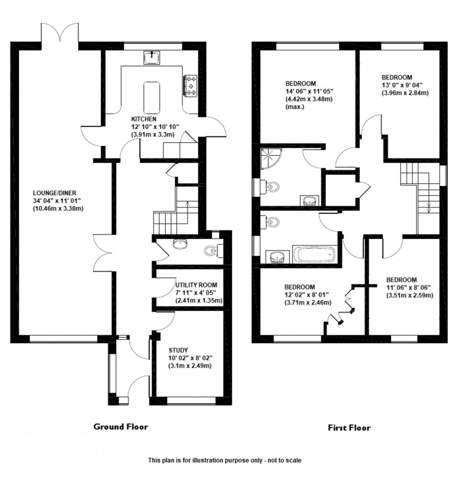 Floorplans For Hilborough Way, Orpington