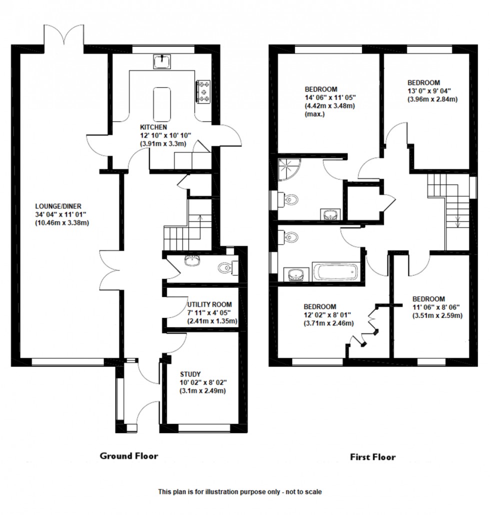 Floorplan for Hilborough Way, Orpington