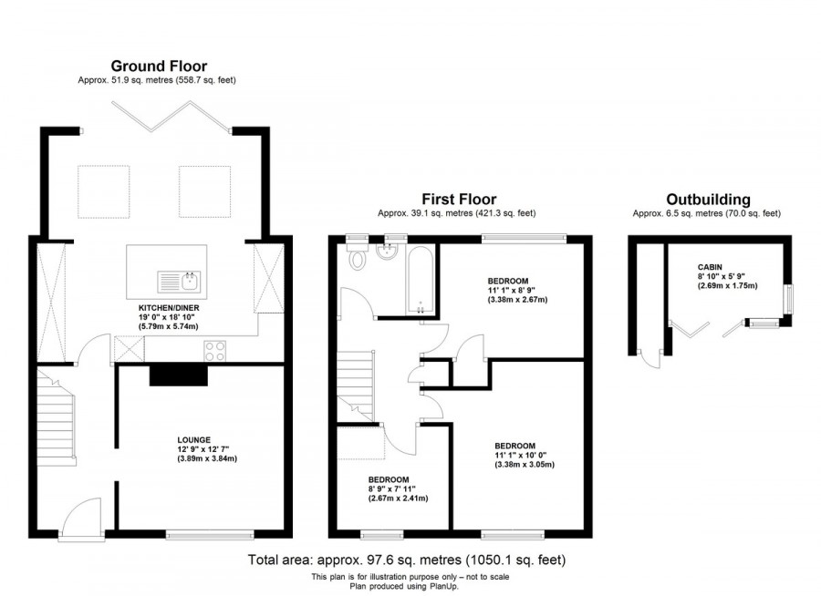 Floorplans For Belle Vue Road, Downe