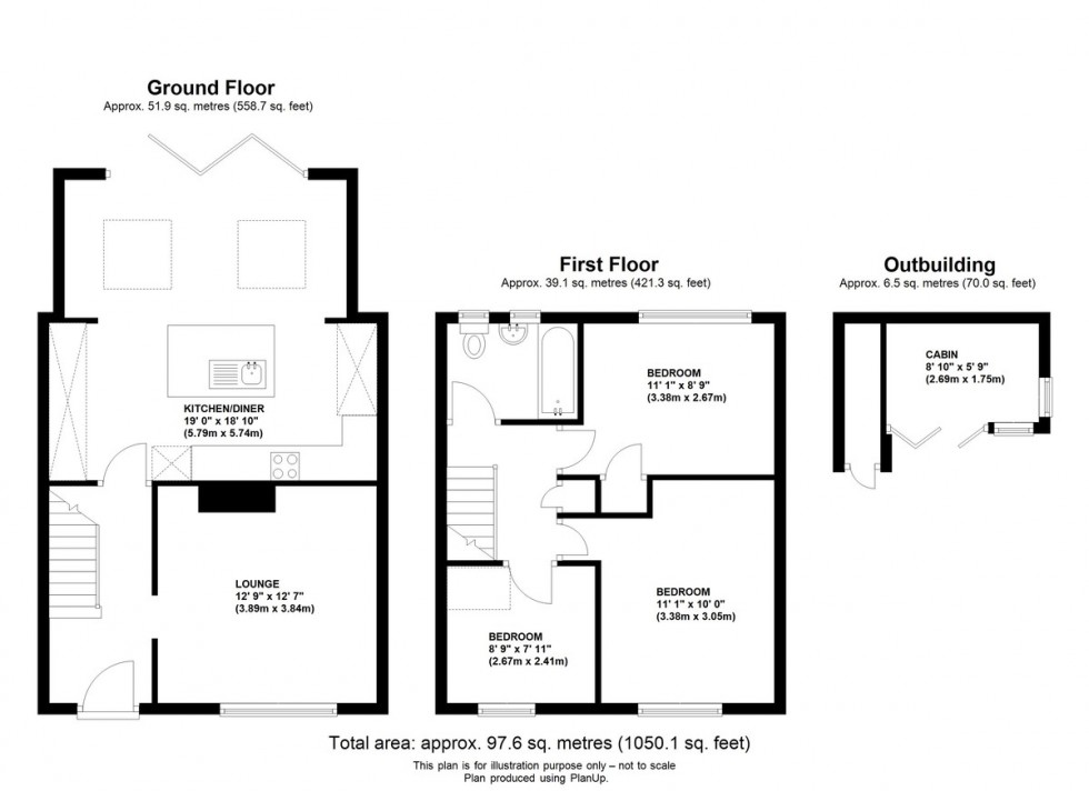 Floorplan for Belle Vue Road, Downe
