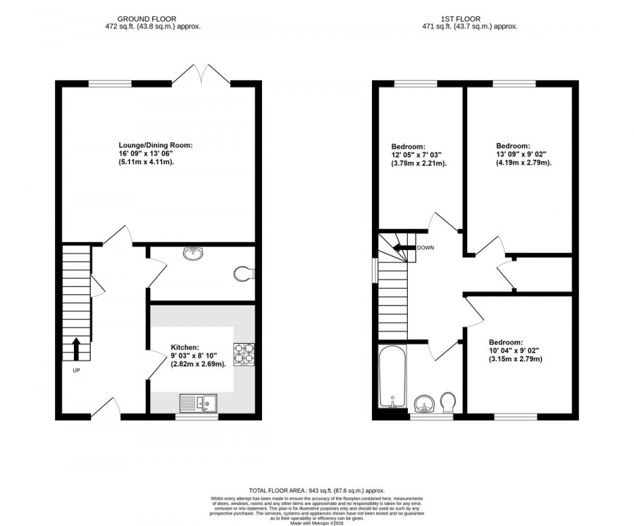 Floorplans For Stilwell Close, Orpington